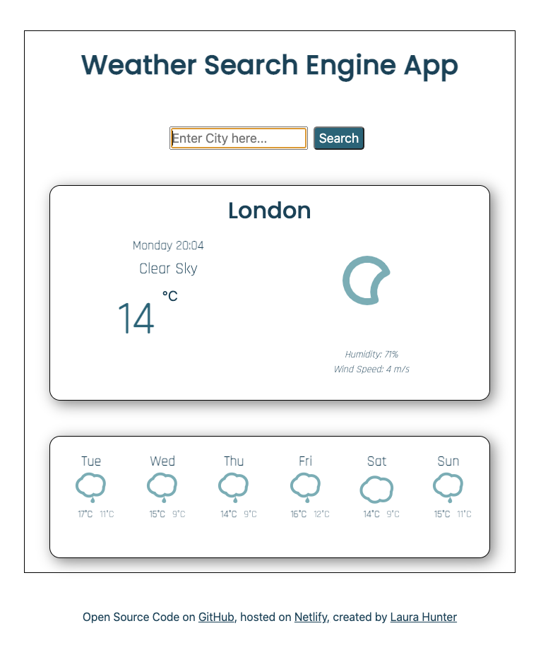 React JS Weather App Project